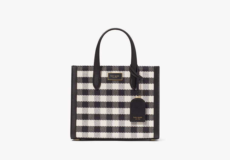 Kate Spade New York Manhattan Gingham Tweed Fabric Small Tote