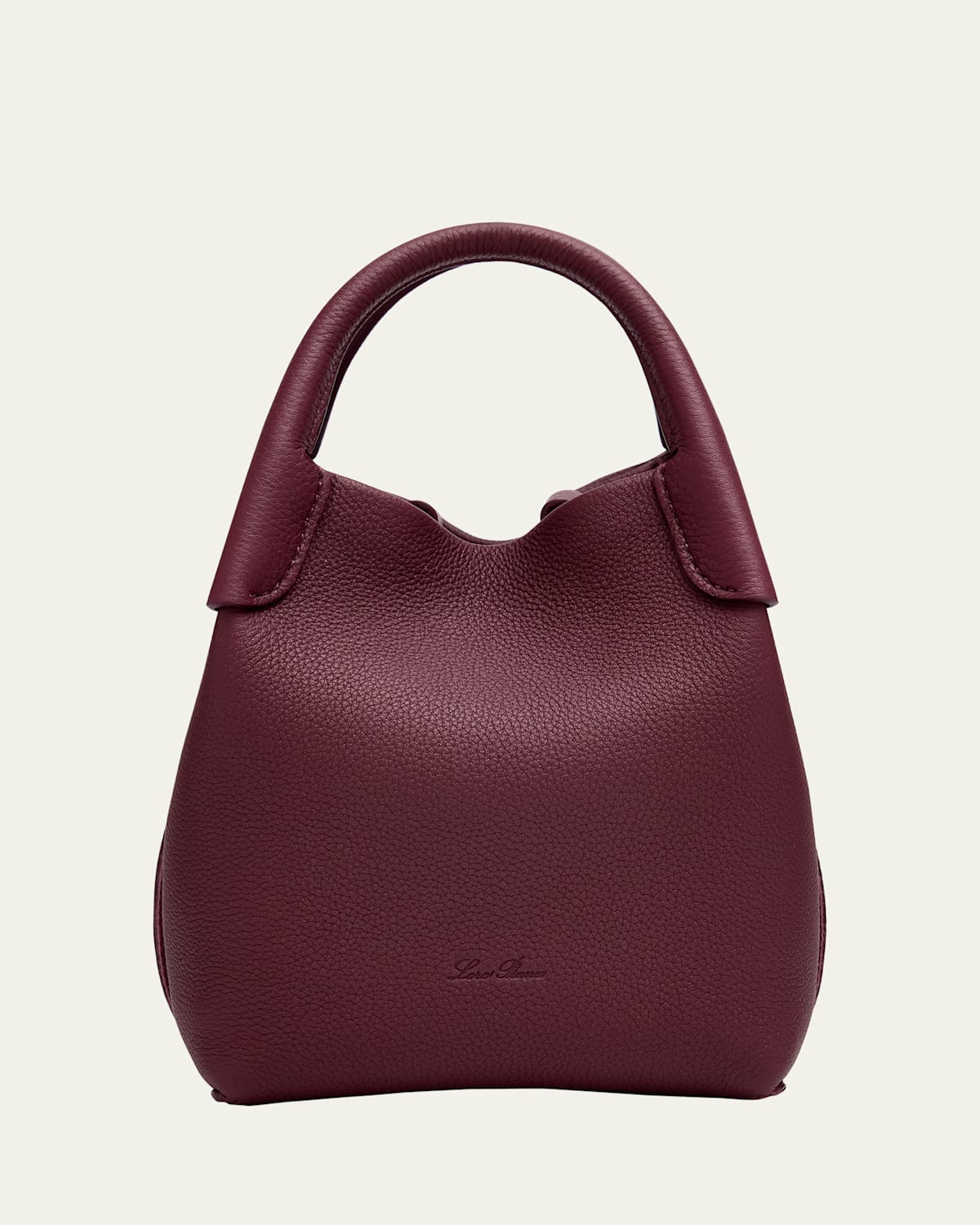 Loro Piana Bale Micro Grain Leather Crossbody Bag