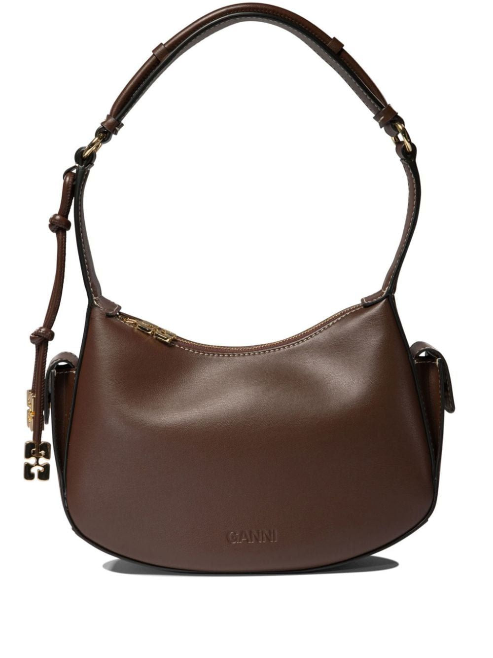 Ganni Women's Shoulder Bag Brown | A5935890