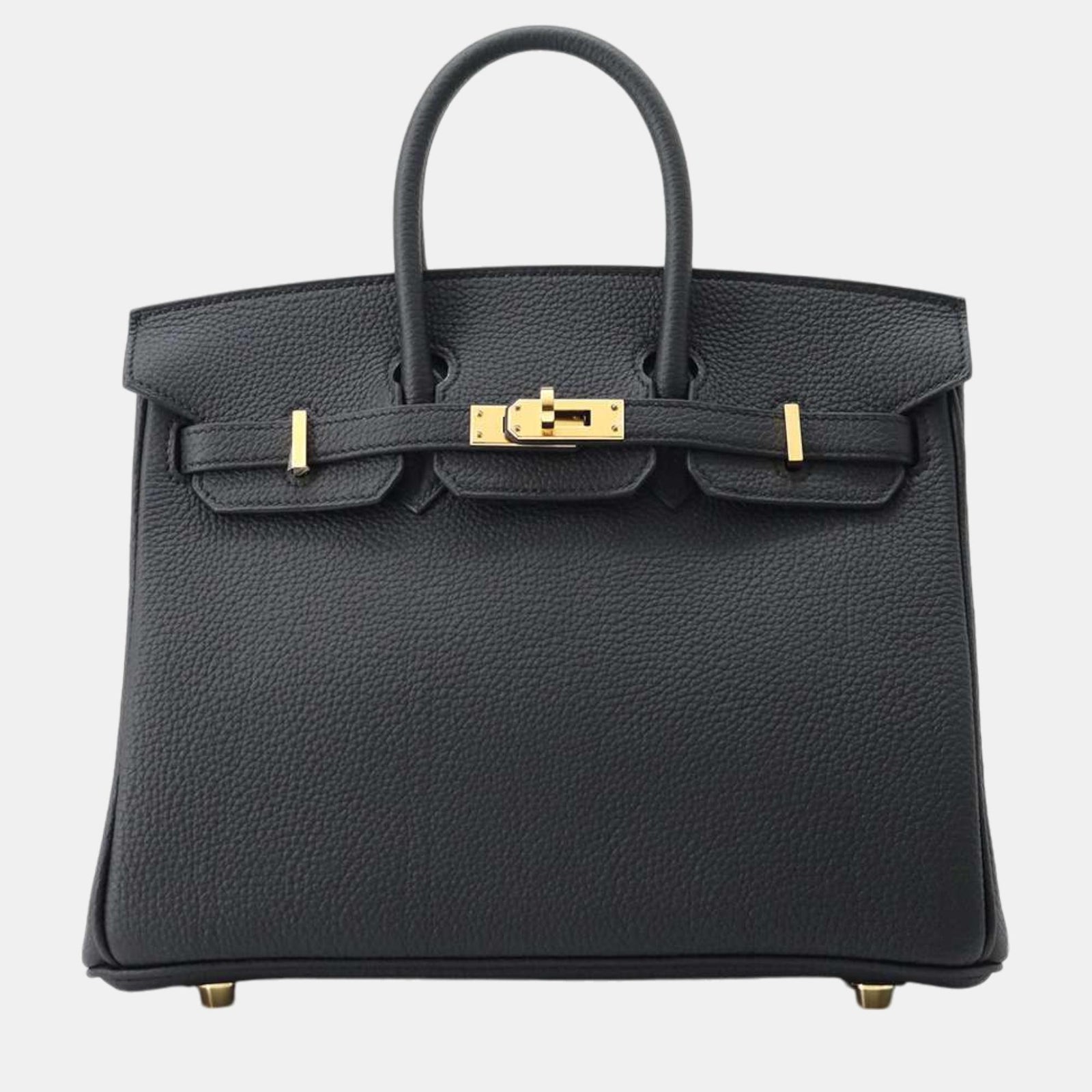 Herm?s Schwarze Tote Togo Leather 25