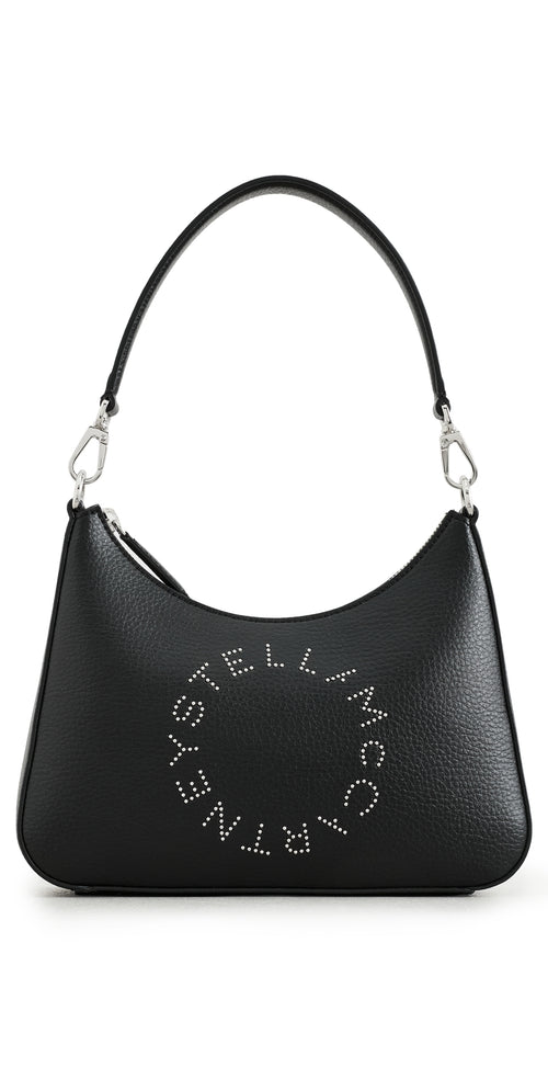 Eco Embossed Logo Hobo Shoulder Bag Black One Size