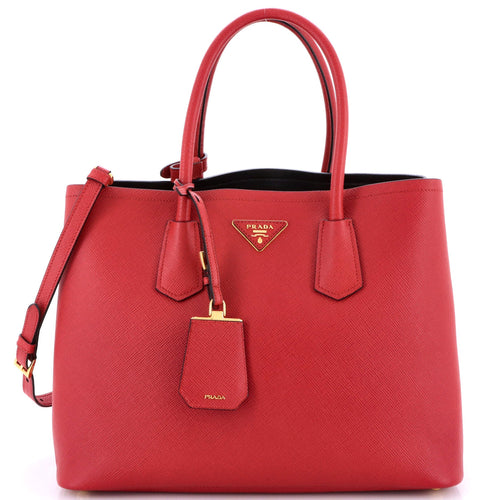 PRADA Cuir Double Tote Saffiano Leather Large
