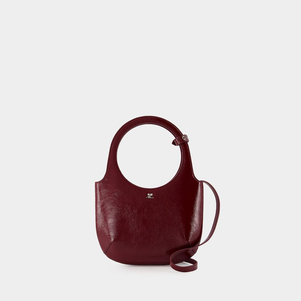 CourrÃ¨ges Women's Holy Naplak Leather Bag Burgundy | 424GSA102CR0043