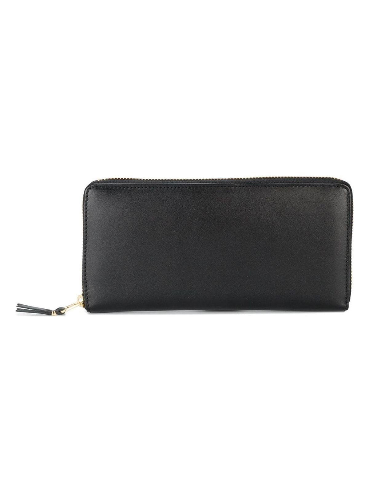 Comme Des Garçons Women's Supple Leather Zip Wallet in Black | Size UNICA | SA0110