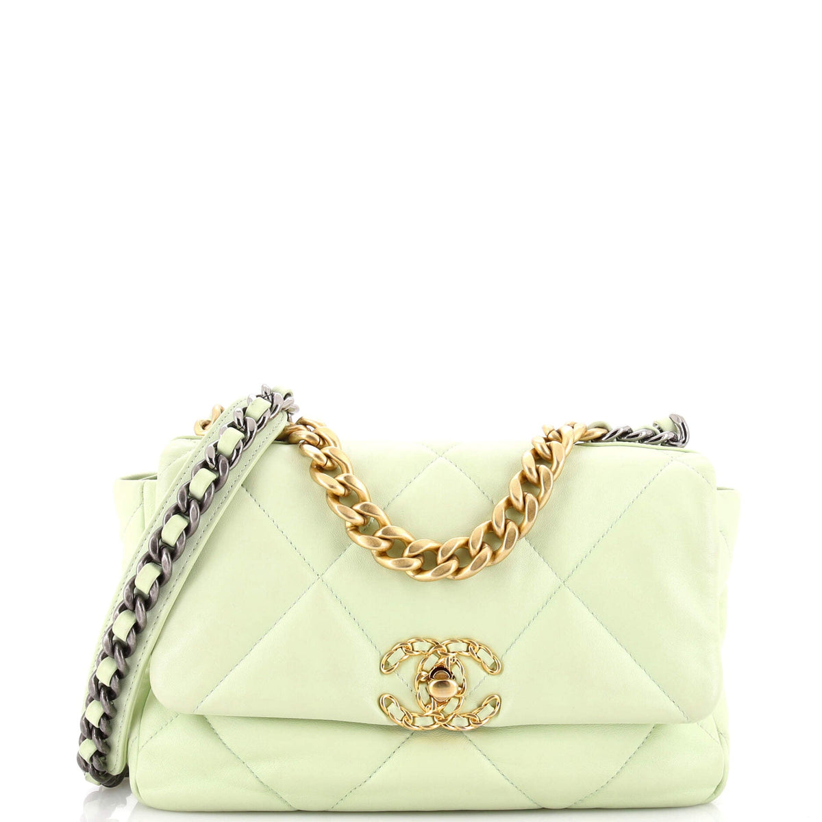 Chanel CHANEL 19 Flap Bag Quilted Leather Medium