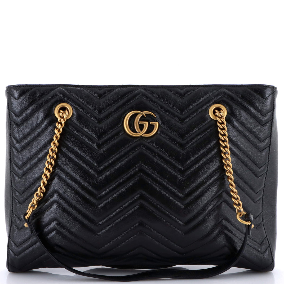 Gucci GUCCI GG Marmont Zip Tote Matelasse Leather Medium