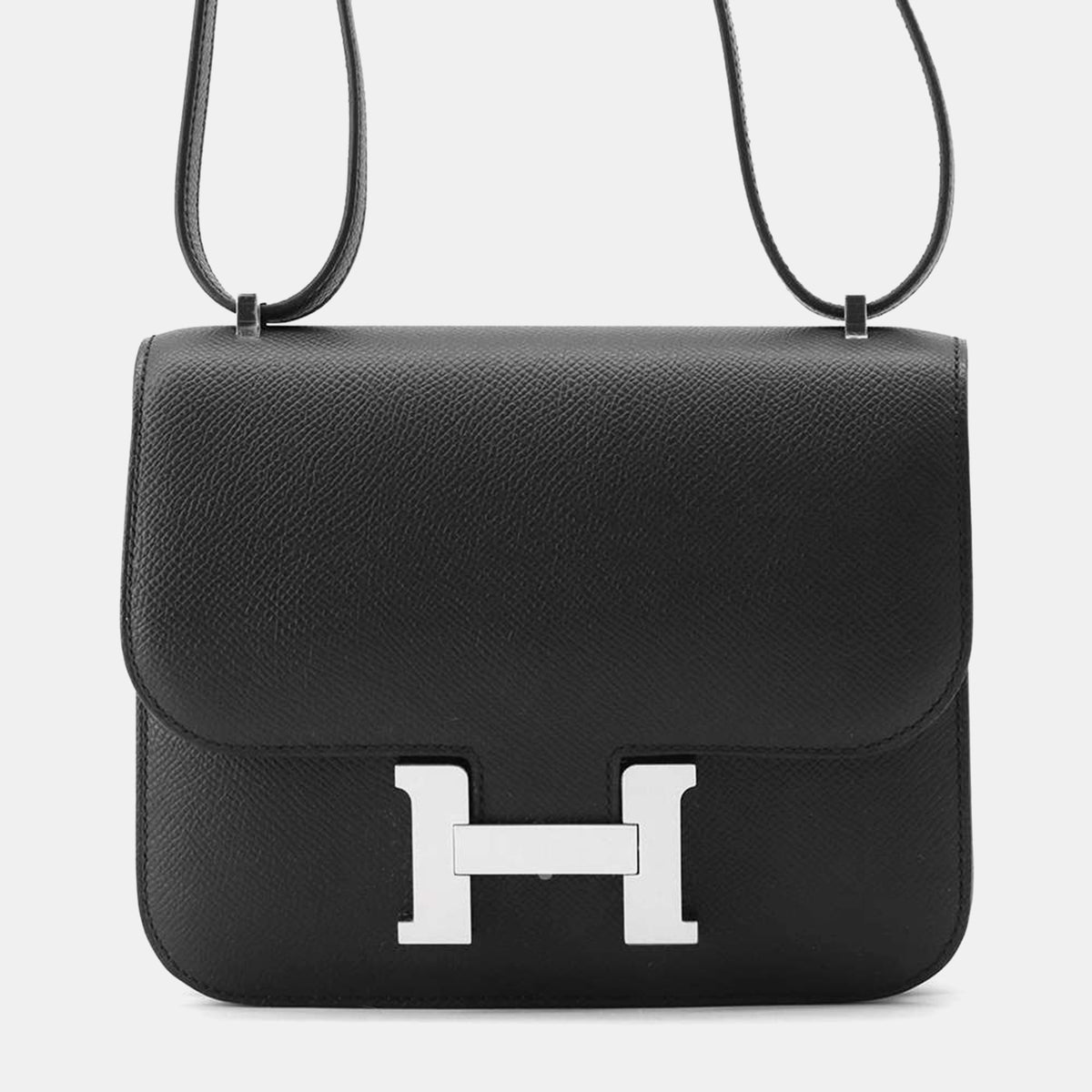 Hermès Miroir Black Epsom Mini Constance III Shoulder Bag