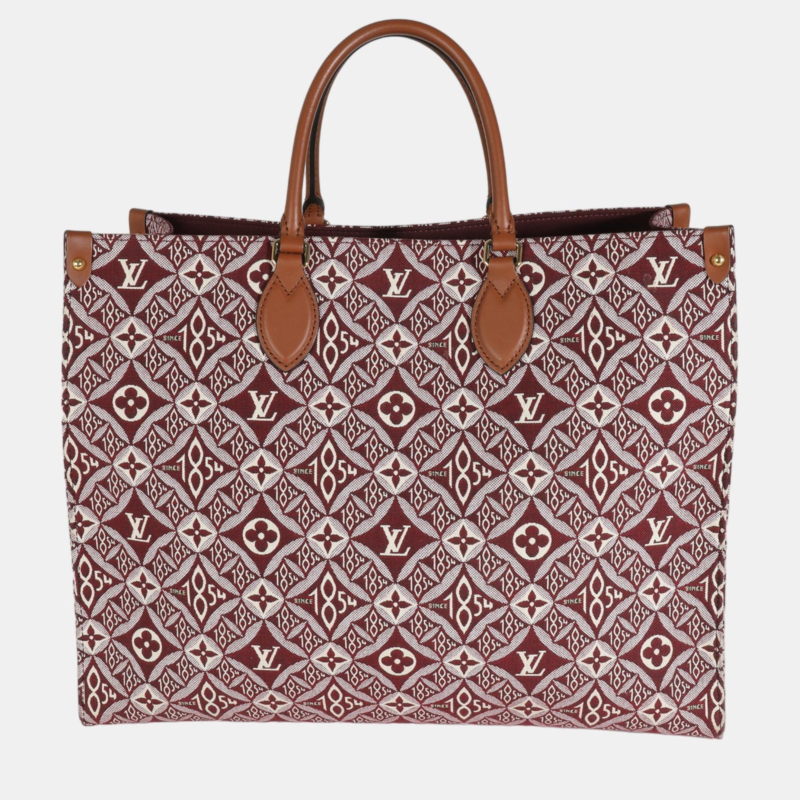 Louis Vuitton Sac fourre-tout Onthego GM Bordeaux Jacquard Since 1854