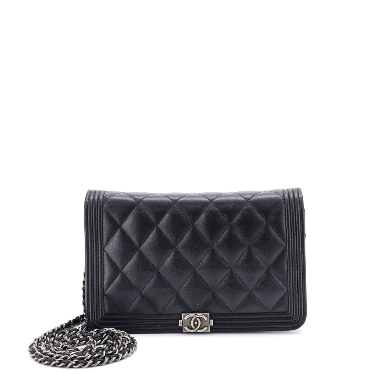 Chanel CHANEL Boy Wallet on Chain Quilted Lambskin