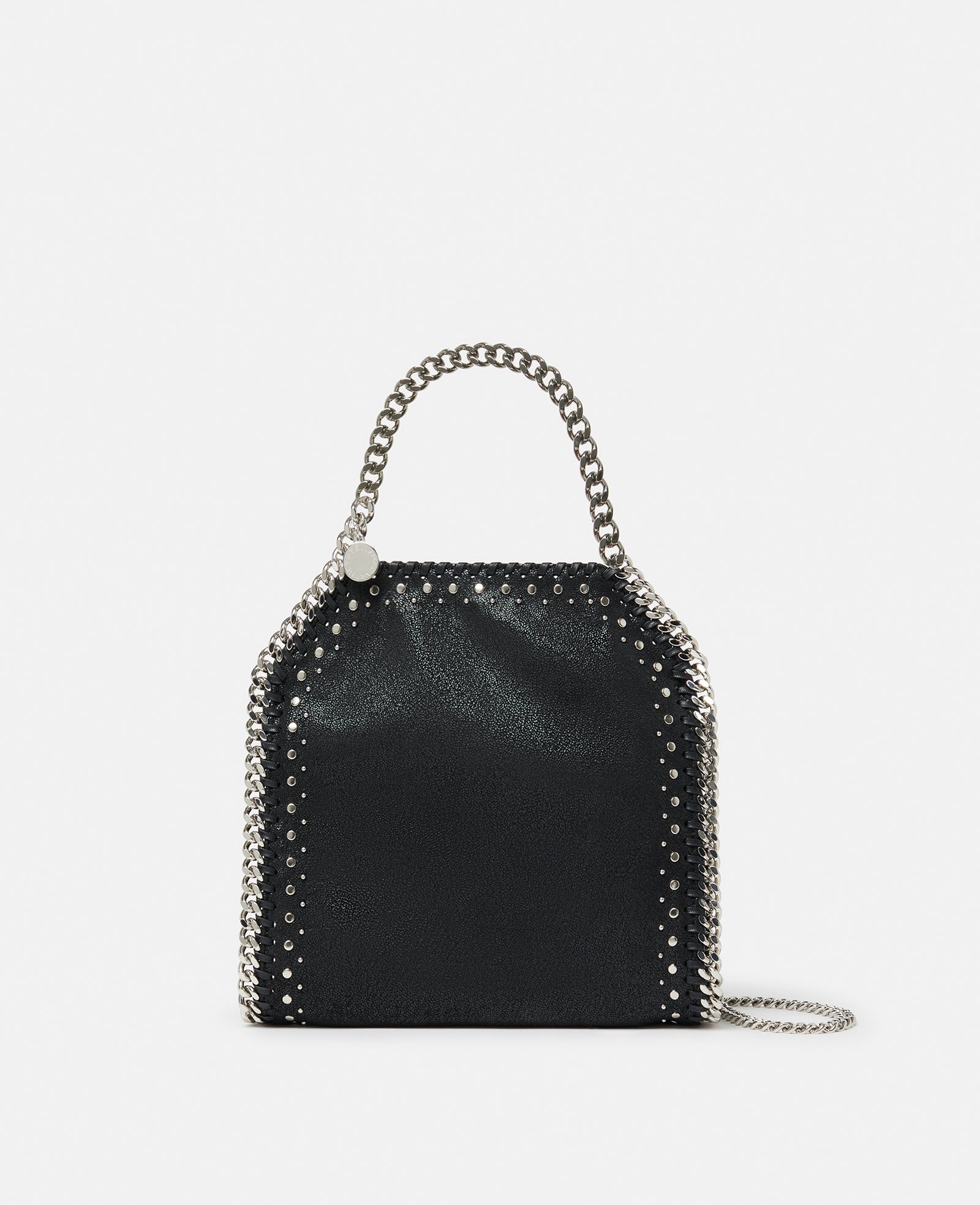 Stella McCartney Falabella Studded Mini Tote Bag, Woman, Pitch black