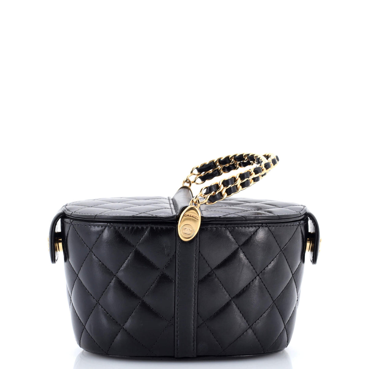 Chanel CHANEL Double Sided Top Handle Vanity Bag Quilted Lambskin Mini