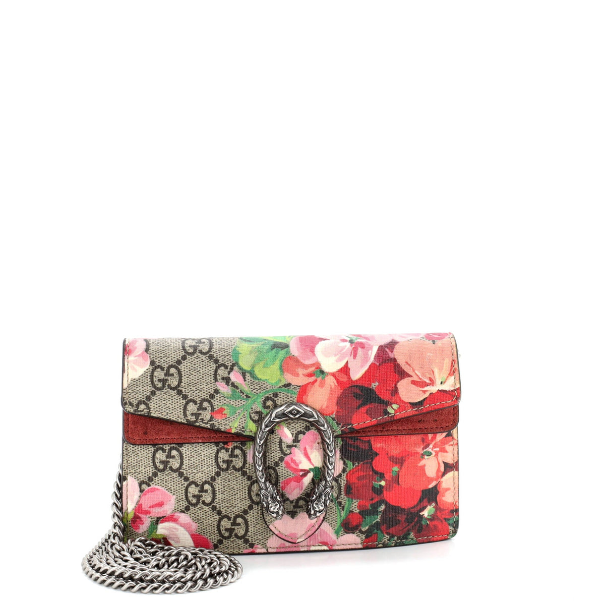 Gucci GUCCI Dionysus Bag Blooms Print GG Coated Canvas Super Mini