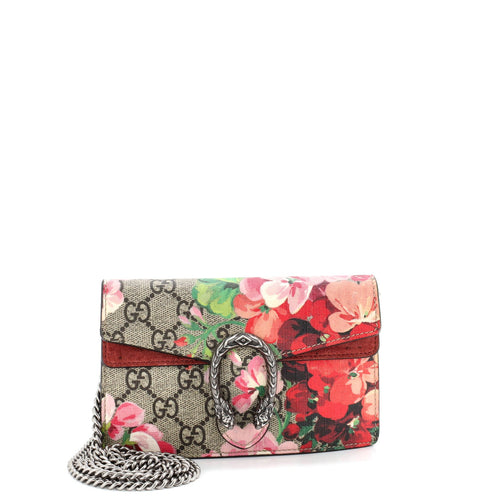 GUCCI Dionysus Bag Blooms Print GG Coated Canvas Super Mini