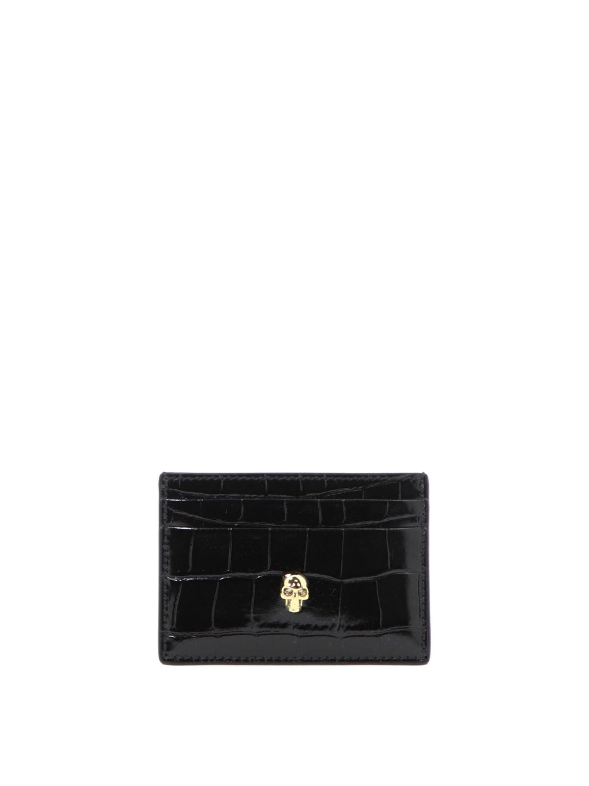 Alexander Mcqueen Women's "skull" Card Holder in Black | 6320381JMFG1050