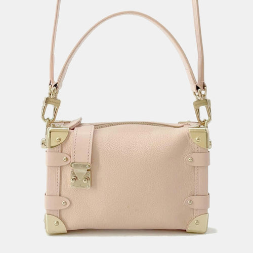Pink pearl Grained Calf Leather side trunk Size PM