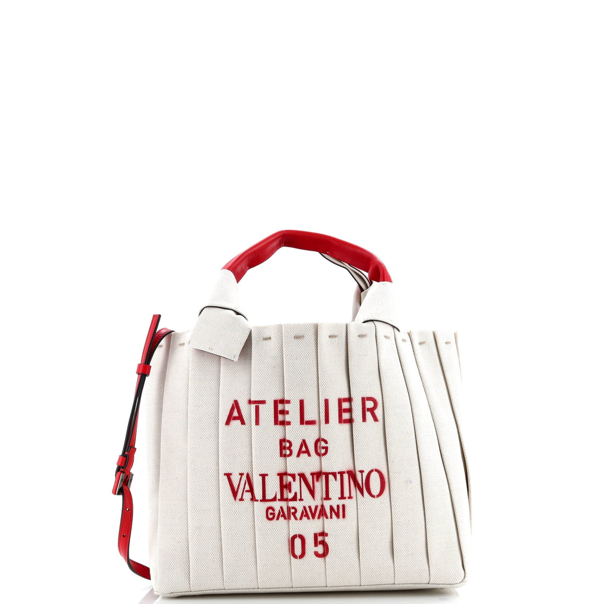 Valentino VALENTINO GARAVANI Atelier 05 Tote Pleated Canvas Medium