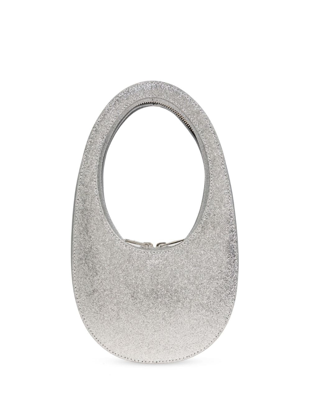 Coperni Women's Swipe Glitter Mini Leather Handbag in Silver | Size UNI | COPBA01BISF6008SILVER
