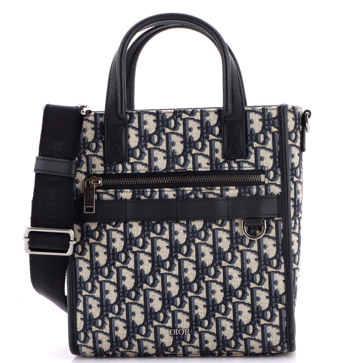 Christian Dior Safari North South Convertible Tote Oblique Canvas Small