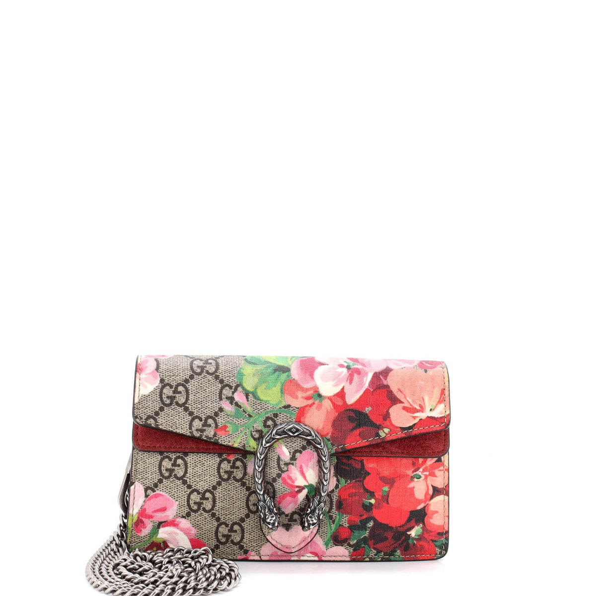 Gucci GUCCI Dionysus Bag Blooms Print GG Coated Canvas Super Mini