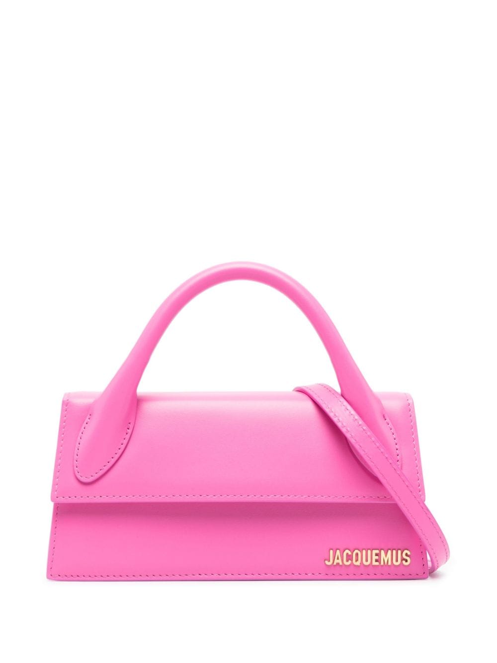 Jacquemus Women's Le Chiquito Long Leather Handbag in Fuchsia | Size UNI | 213BA004