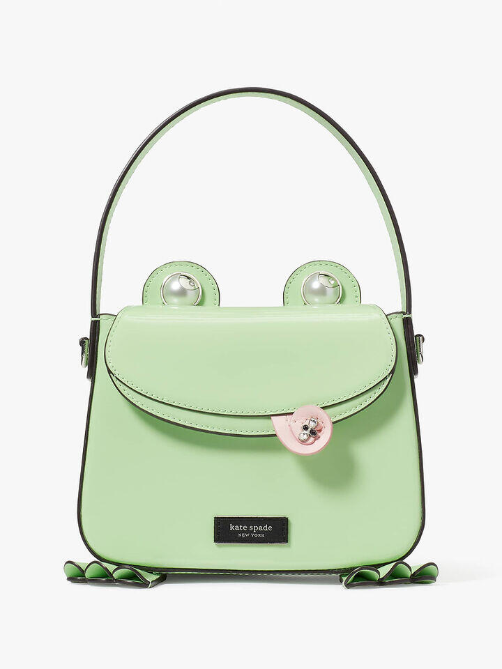 Kate Spade Au Lily Patent Leather 3D Frog Hobo Bag