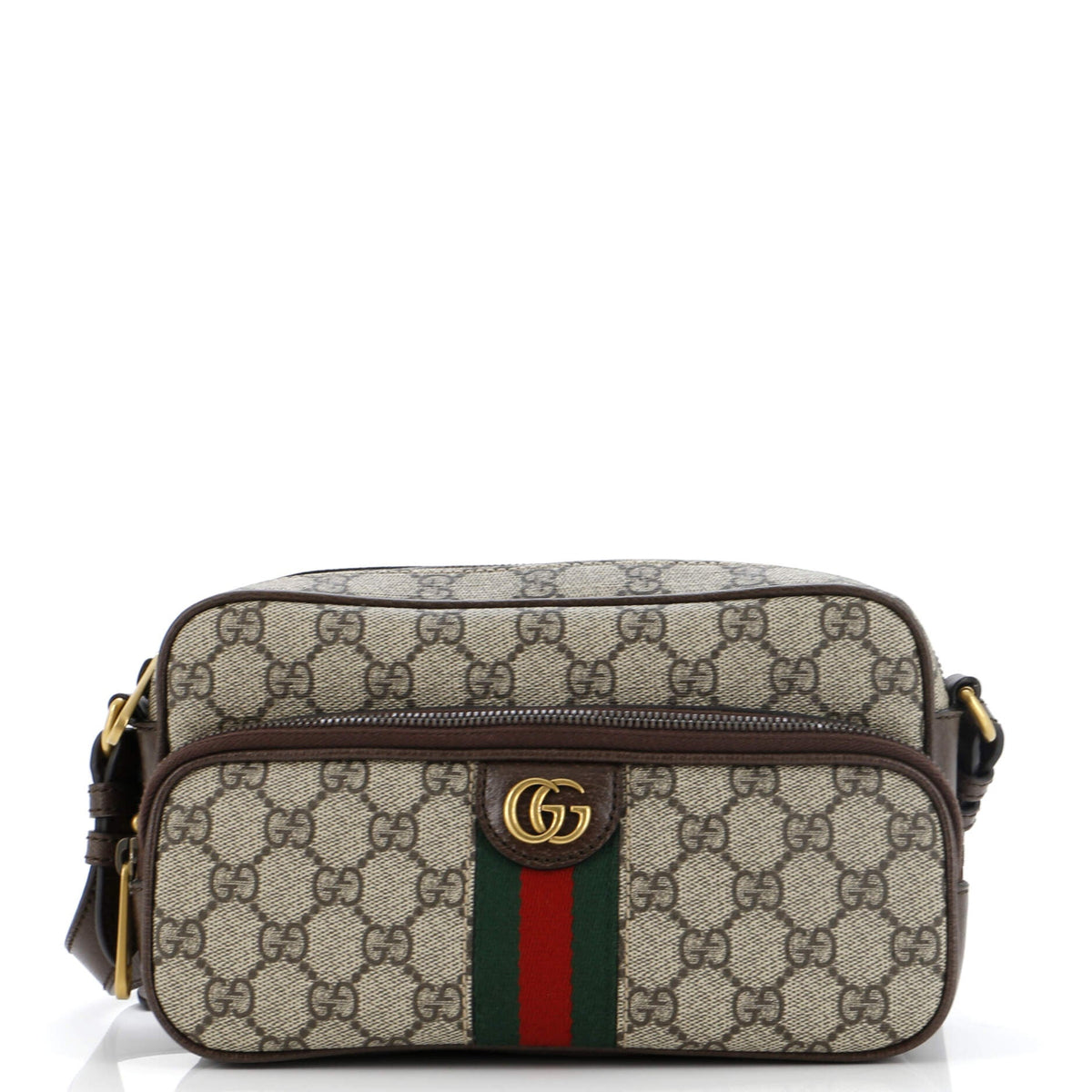 Gucci GUCCI Ophidia Front Pocket Messenger Bag GG Coated Canvas Small
