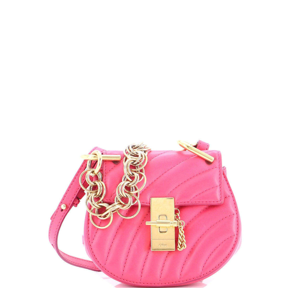 Chloe CHLOE Drew Bijou Crossbody Bag Quilted Leather Nano