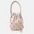 Pink Calfskin Pearl Studded F is Mini Mon Tresor Bucket Bag