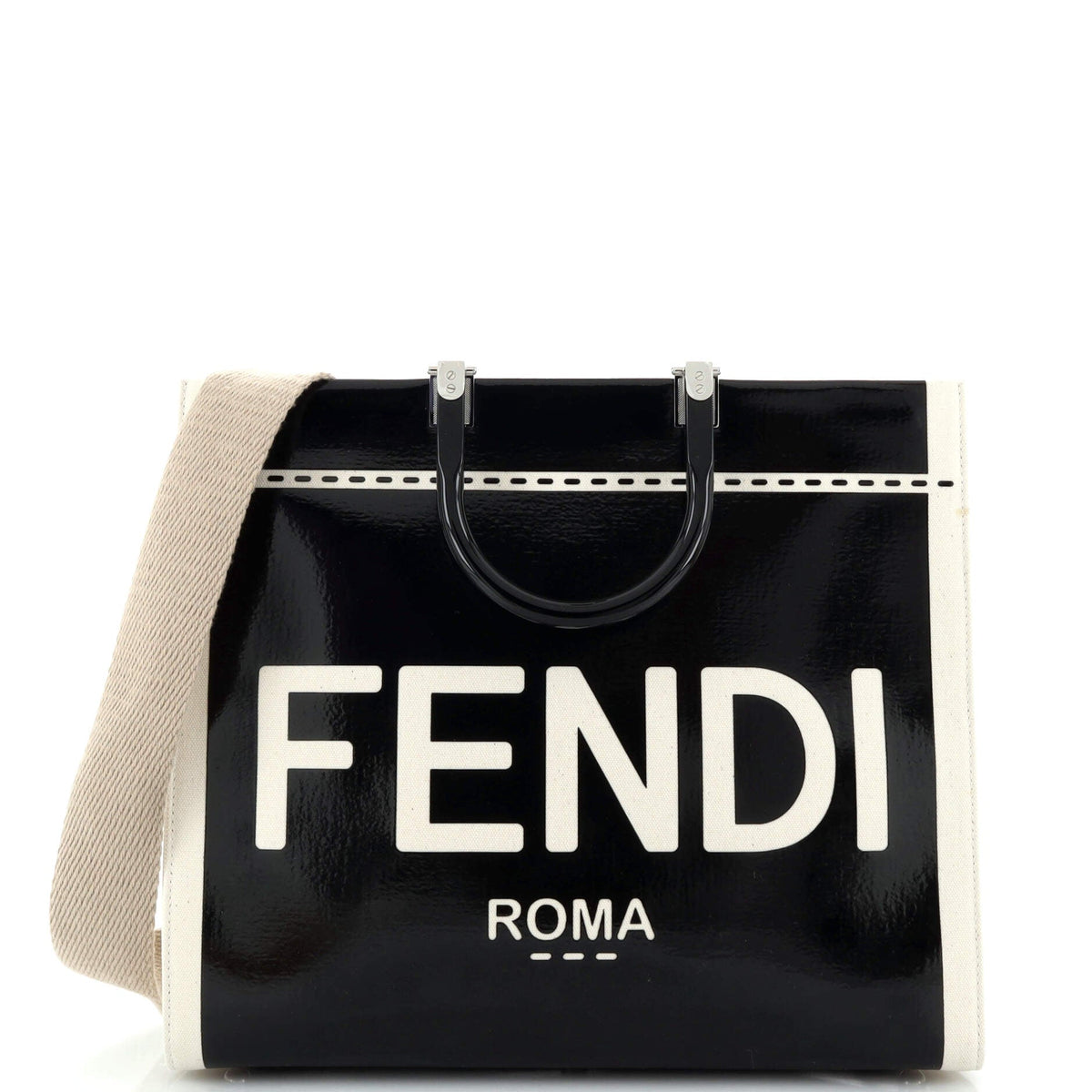 Fendi FENDI Sunshine Shopper Tote Patent Large