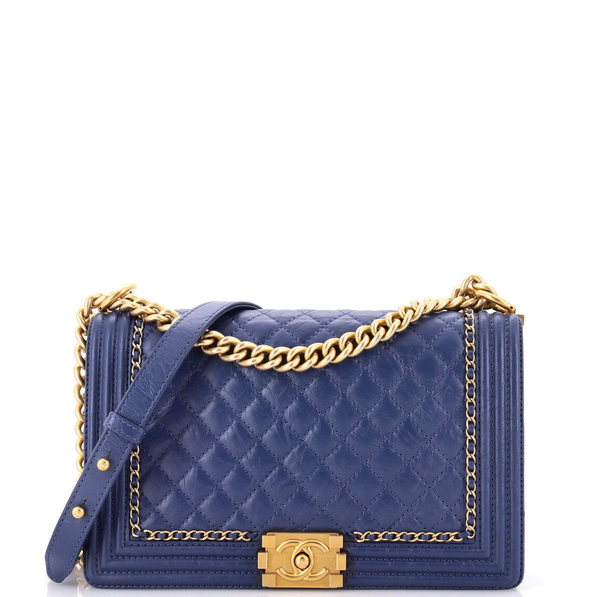 Chanel CHANEL Jacket Boy Flap Bag Quilted Aged Calfskin New Medium