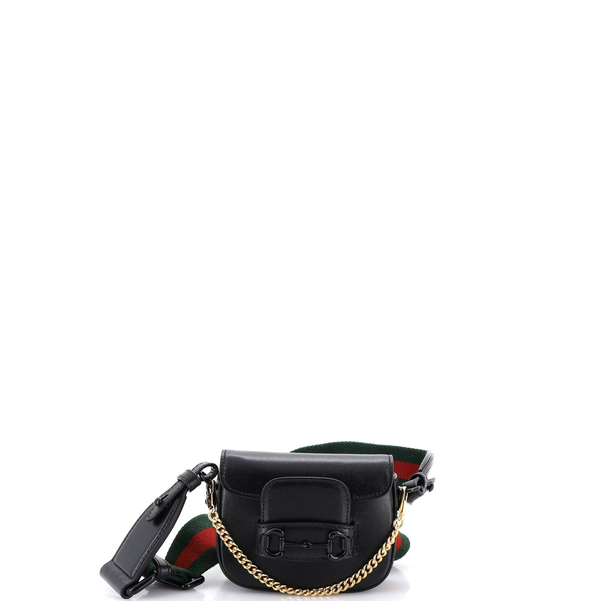 Gucci GUCCI Horsebit 1955 Flap Wallet with Strap Leather