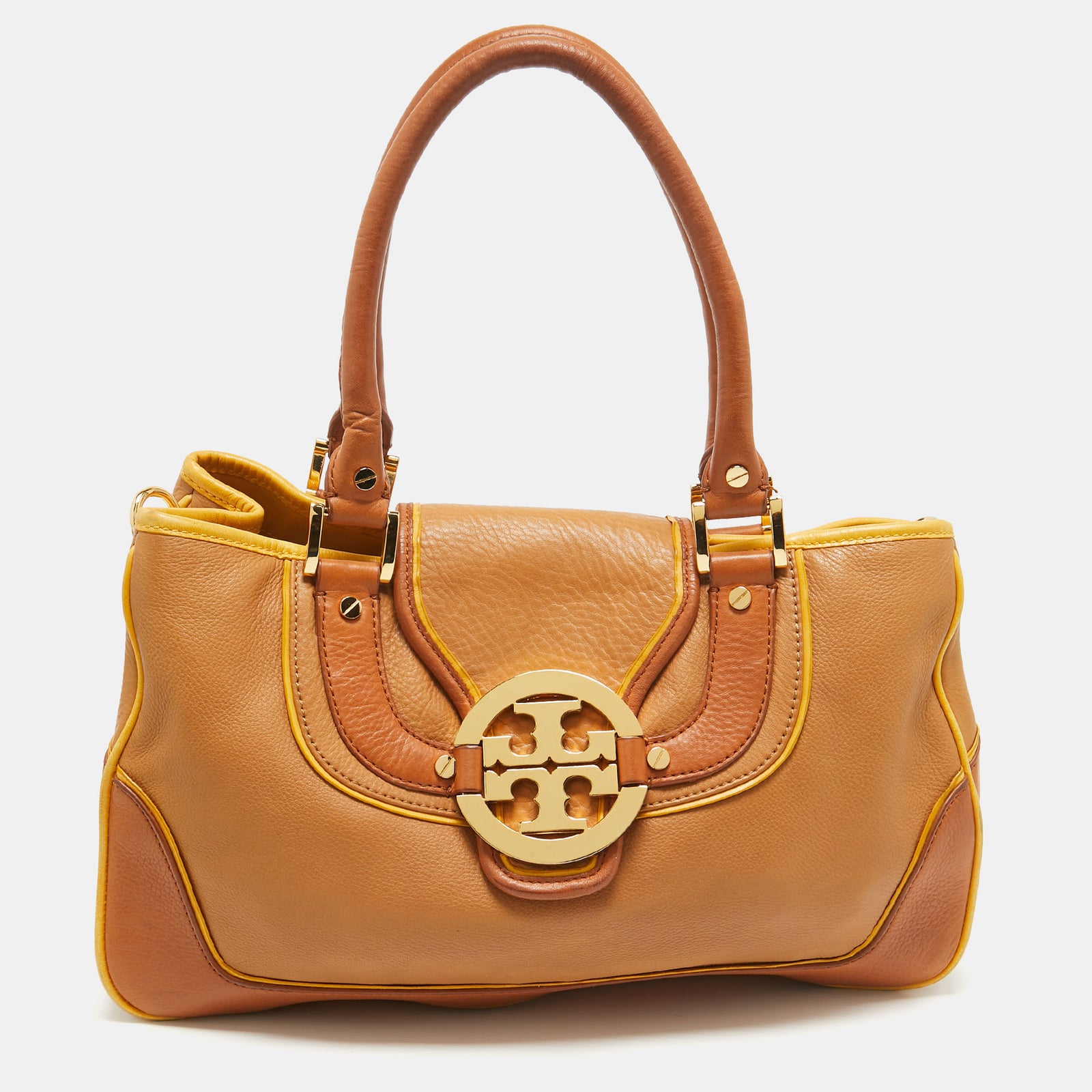 Tory Burch Dreifarbige Amanda Tote aus Leder