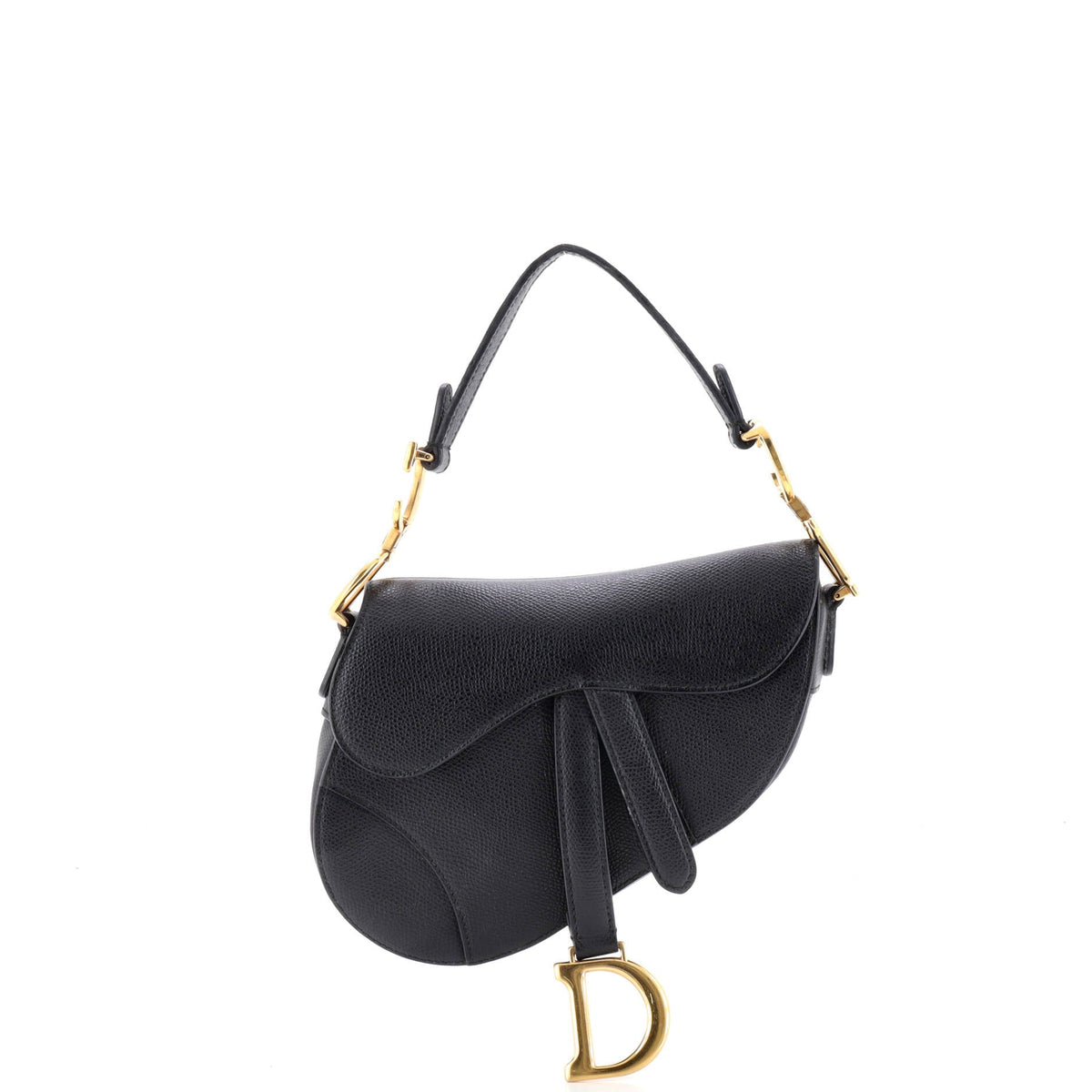 Christian Dior Saddle Handbag Leather Mini