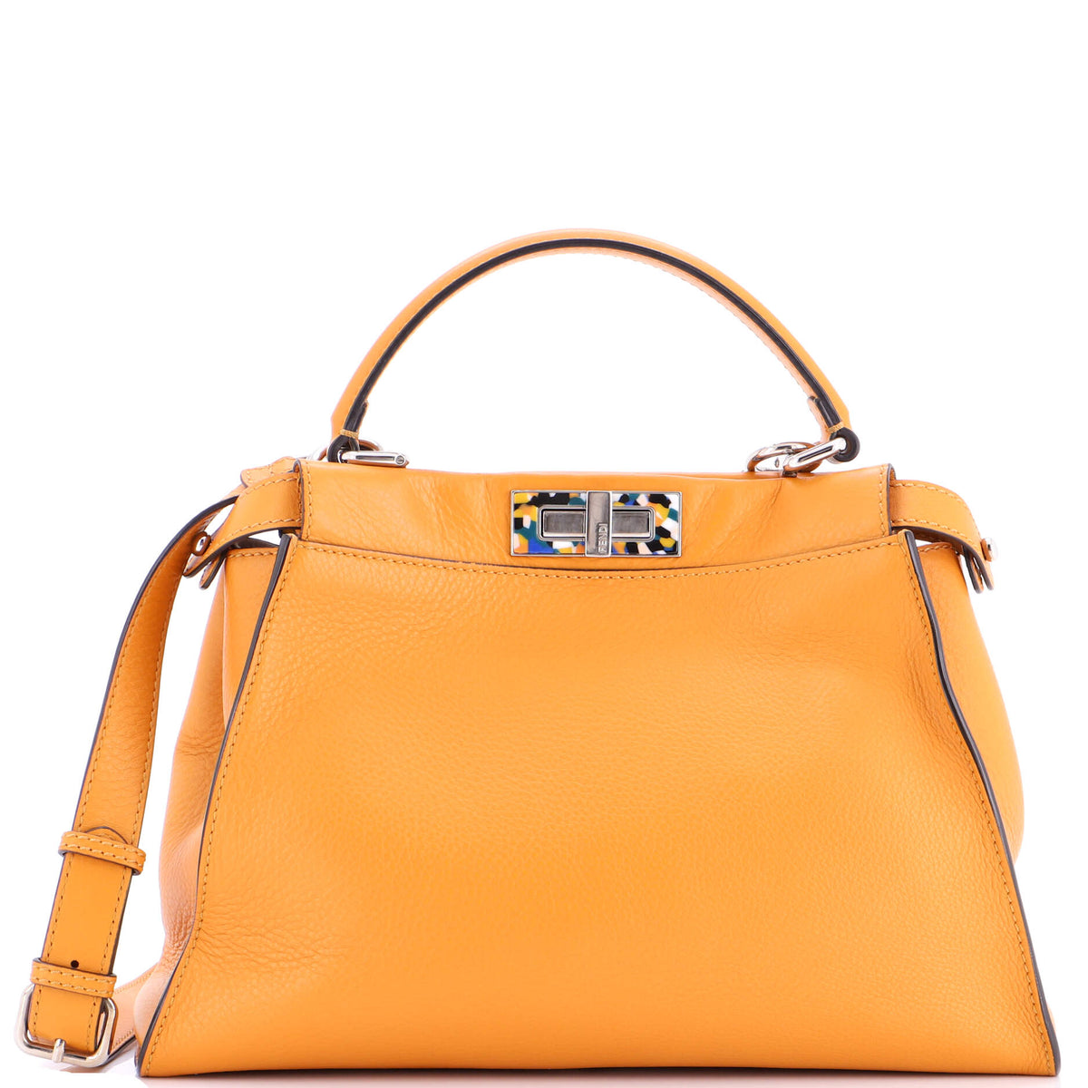 Fendi FENDI Peekaboo Bag Leather with Plexiglass Detail Regular