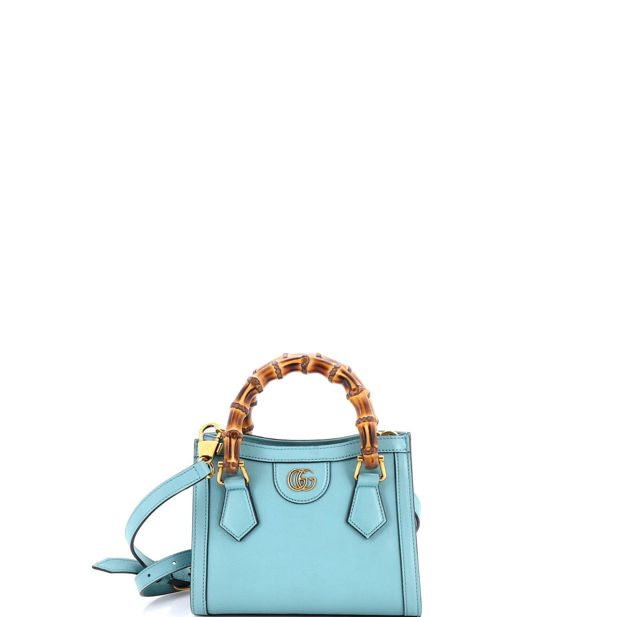 Gucci GUCCI Diana NM Bamboo Handle Tote Leather Mini