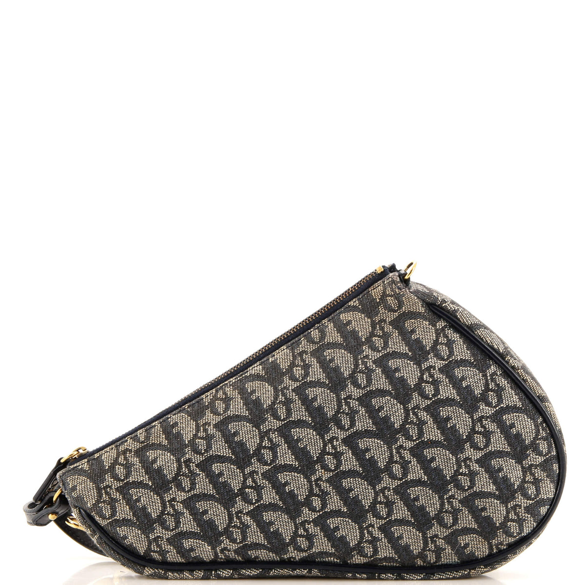 Christian Dior Vintage Saddle Bag Diorissimo Canvas Mini