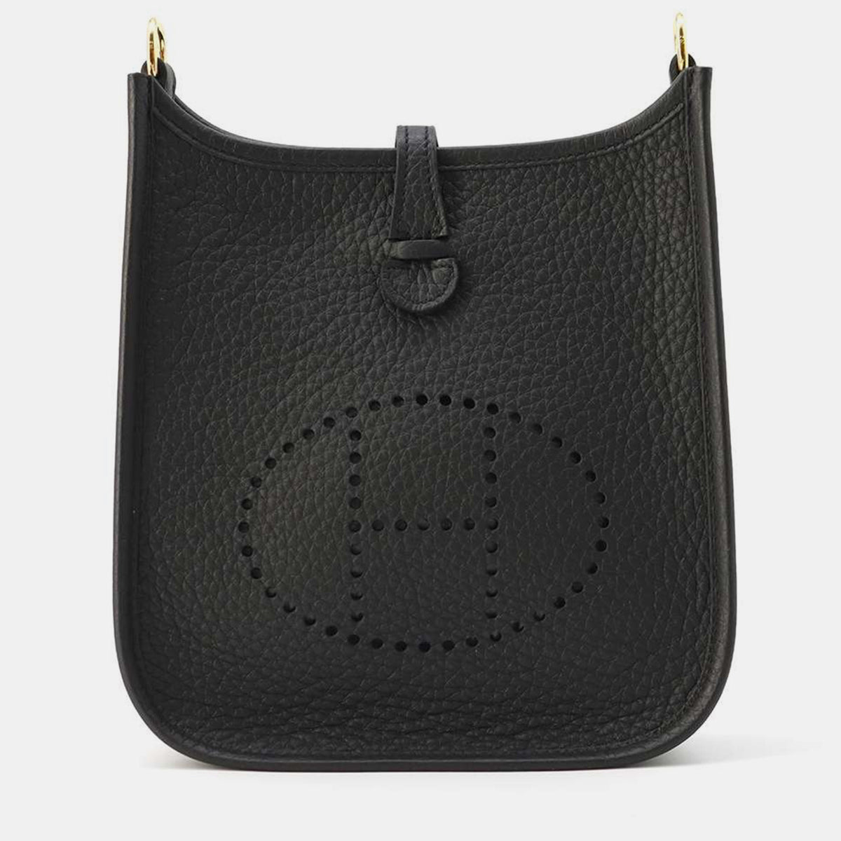 Hermès Black Taurillon Clemence Evelyne Bag Size TPM