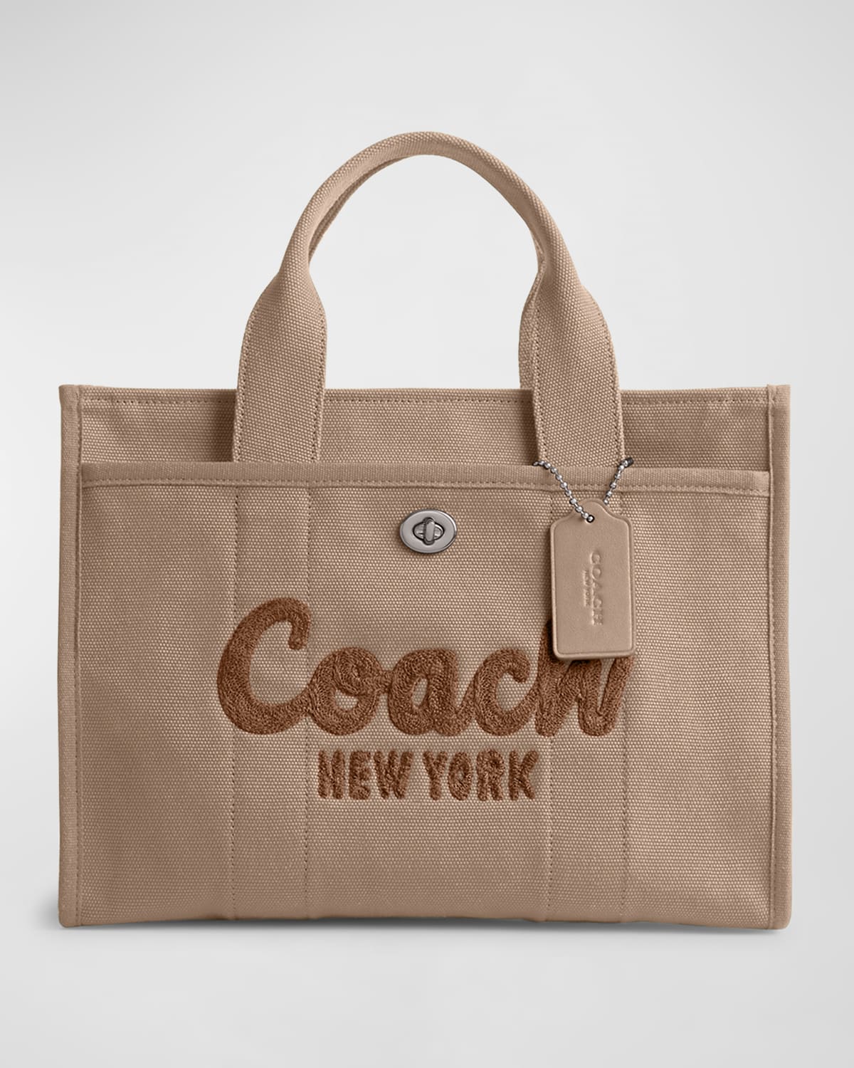 Coach Logo Canvas Cargo Tote Bag