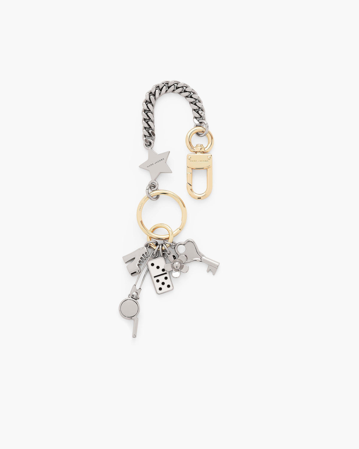 Marc Jacobs Marc Jacobs The Domino Effect Bag Charm in Nickel