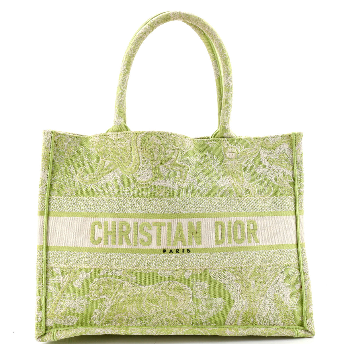 Christian Dior Book Tote Embroidered Canvas Medium