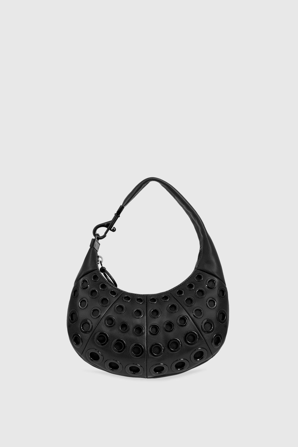 Rebecca Minkoff Mini Croissant With Eyelets Bag In Black