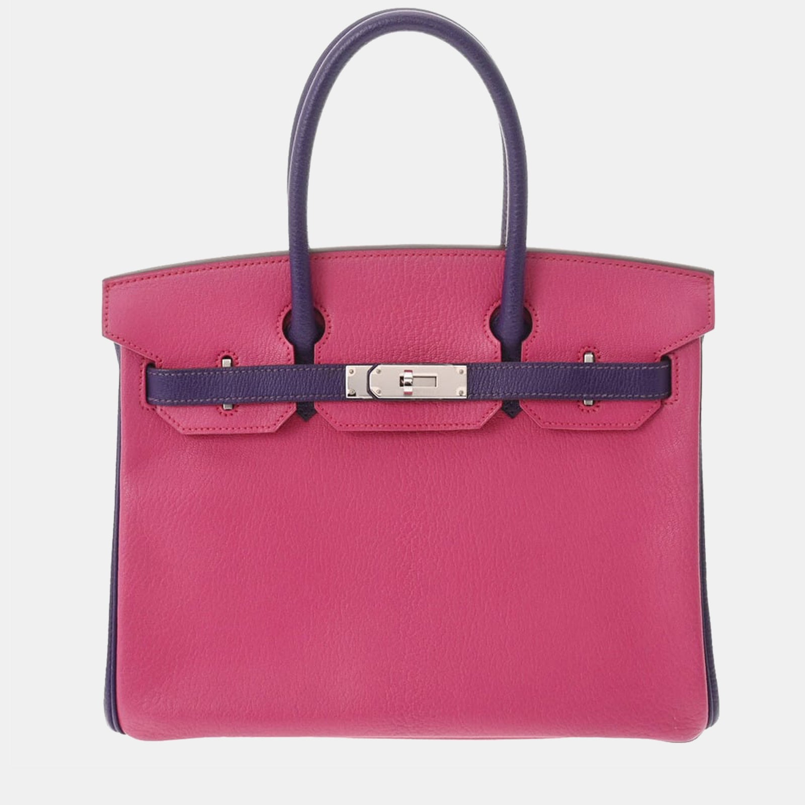 Herm?s HERMES Birkin 30 SP Order Rose Shocking/Iris Matériel Palladium P Stamp (Vers 2012) Sac à main pour femme en cuir de chèvre