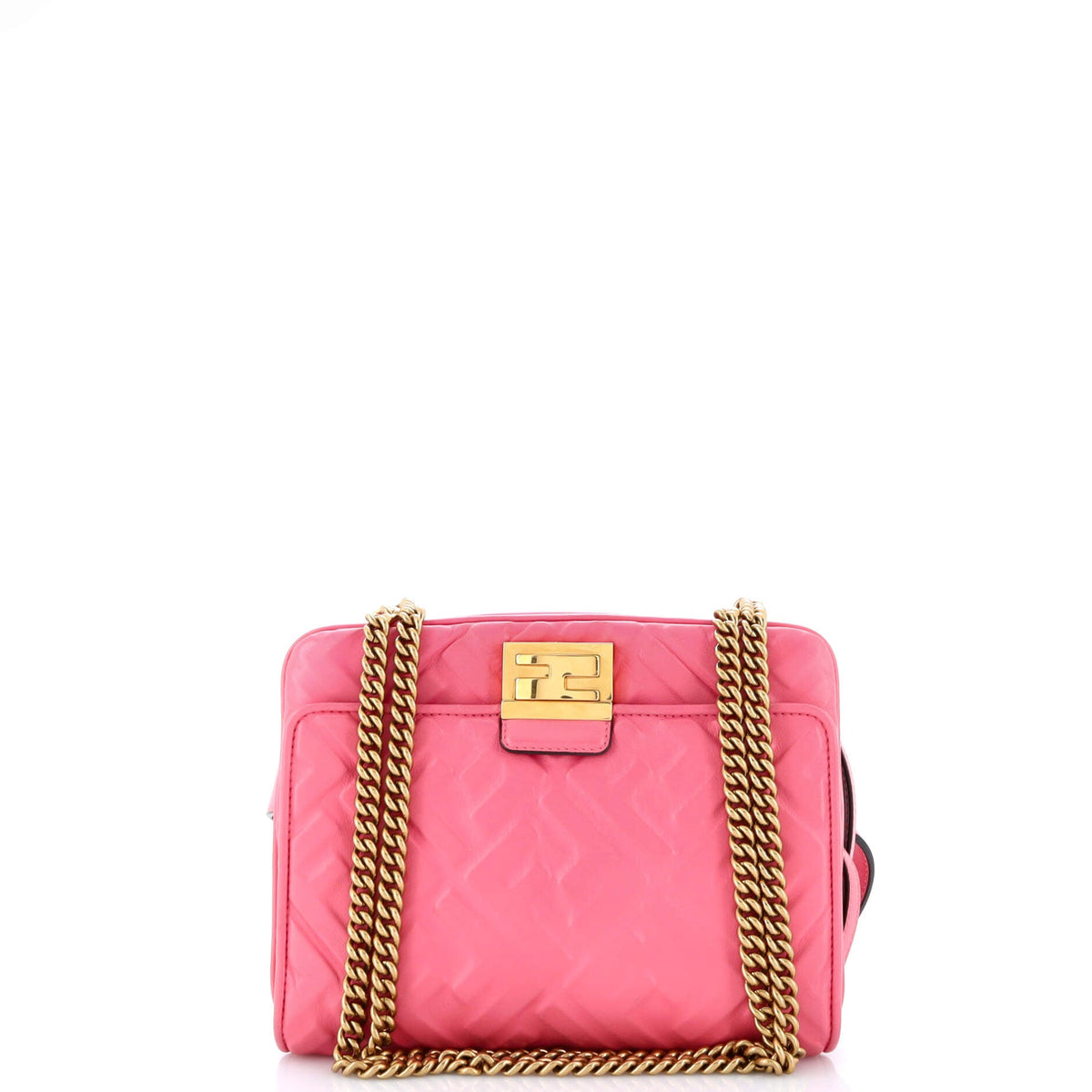 Fendi FENDI Upside Down Bag Zucca Embossed Leather
