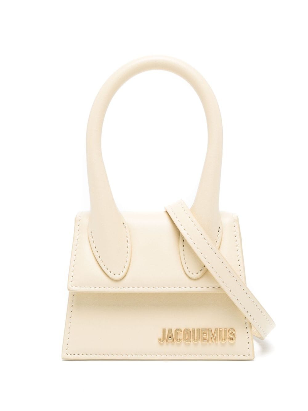 Jacquemus Women's Le Chiquito Leather Mini Bag in Ivory | Size UNI | 213BA001