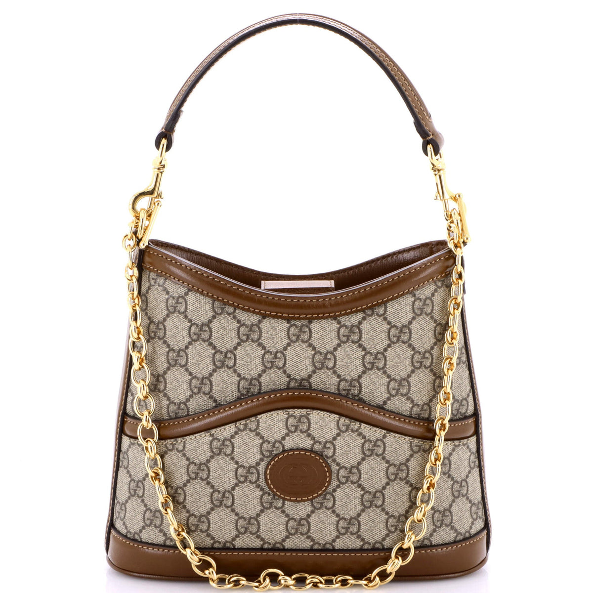Gucci GUCCI Retro Interlocking G Hobo GG Coated Canvas