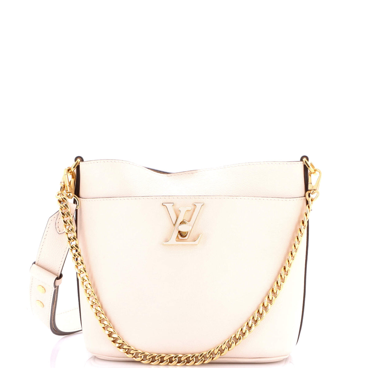 Louis Vuitton Lock and Walk Bucket Bag Leather