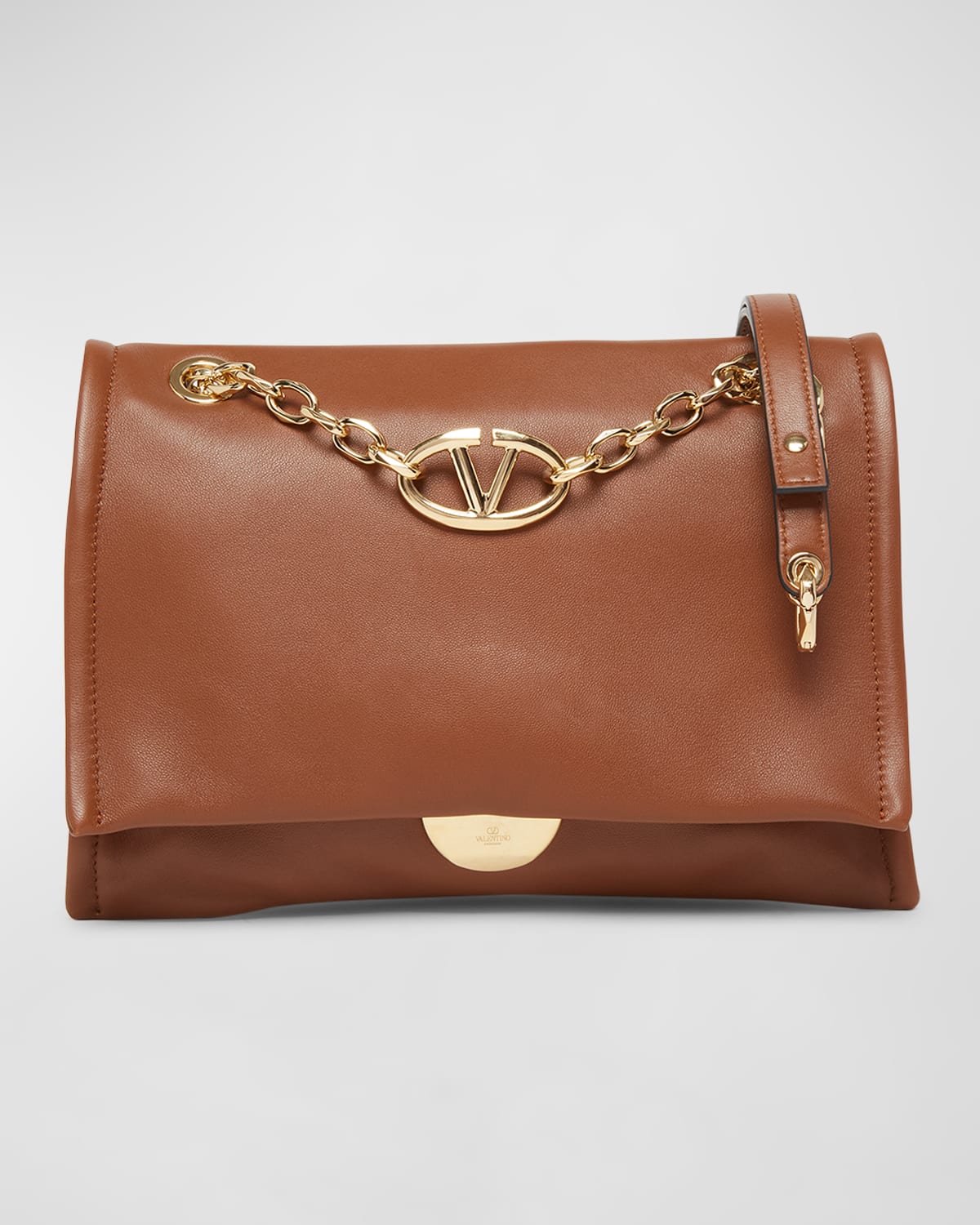 Valentino VLOGO Flap Leather Chain Shoulder Bag