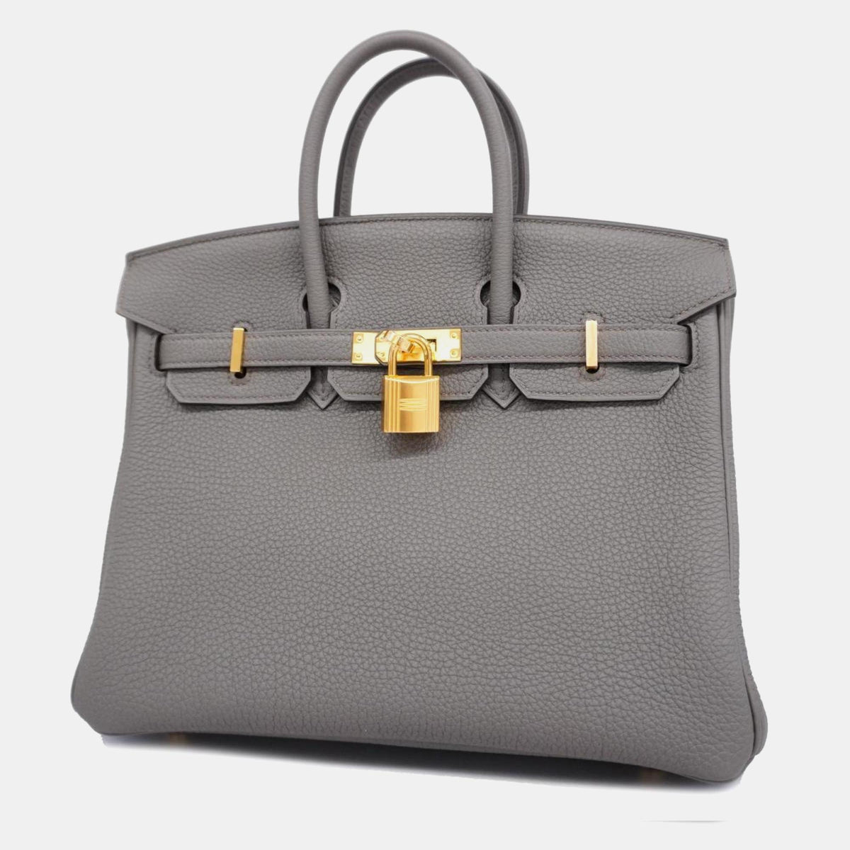 Hermès Etain Togo Birkin Engraved Handbag