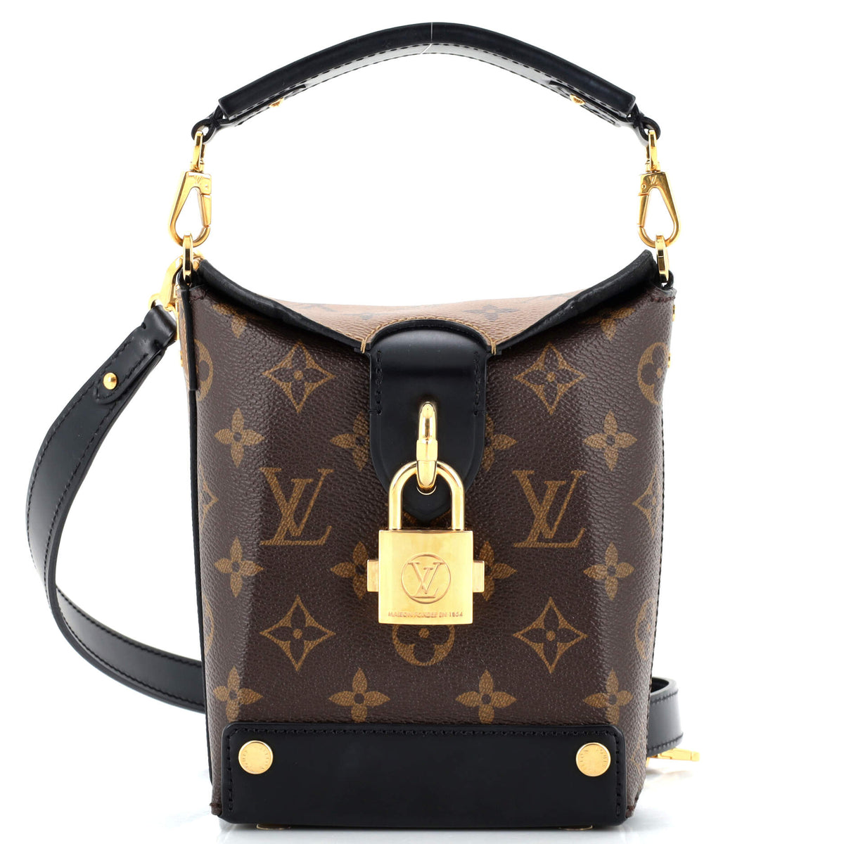 Louis Vuitton Bento Box Handbag Reverse Monogram Canvas