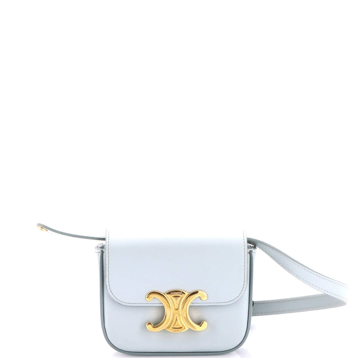 Celine CELINE Triomphe Shoulder Bag Smooth Calfskin Mini